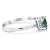 Vintage Style Oval Natural Stone Ring