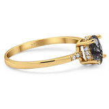 Vintage Style Oval Natural Stone Ring