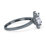 Art Deco Oval Natural Stone Beaded Ring