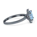 Art Deco Oval Natural Stone Beaded Ring