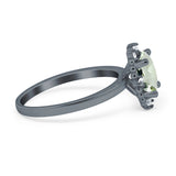 Art Deco Oval Natural Stone Beaded Ring