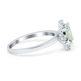 Art Deco Oval Natural Stone Beaded Ring