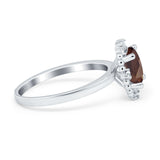 Art Deco Oval Natural Stone Beaded Ring