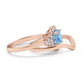 Two Piece Round Natural Stone Cluster Ring