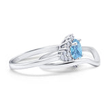 Two Piece Round Natural Stone Cluster Ring