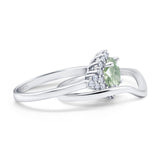 Two Piece Round Natural Stone Cluster Ring