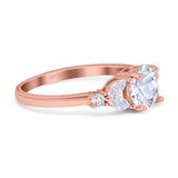 Art Deco Round Natural Stone Leaf Style Ring