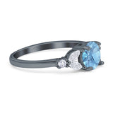 Art Deco Round Natural Stone Leaf Style Ring