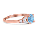 Art Deco Round Natural Stone Leaf Style Ring