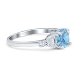 Art Deco Round Natural Stone Leaf Style Ring