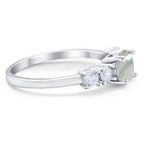 Five Stone Round Natural Stone Ring