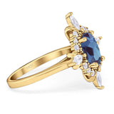 Vintage Style Oval Natural Stone Ring