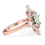 Vintage Style Oval Natural Stone Ring