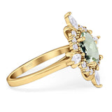 Vintage Style Oval Natural Stone Ring