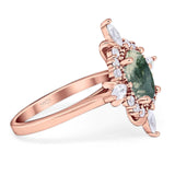 Vintage Style Oval Natural Stone Ring