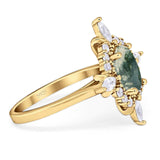 Vintage Style Oval Natural Stone Ring