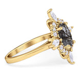 Vintage Style Oval Natural Stone Ring