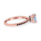 Art Deco Oval Natural Stone Wedding Ring