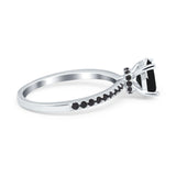 Art Deco Oval Natural Stone Wedding Ring