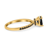 Art Deco Oval Natural Stone Wedding Ring