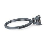 Art Deco Oval Natural Stone Wedding Ring