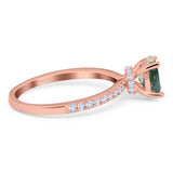 Vintage Style Oval Natural Stone Ring