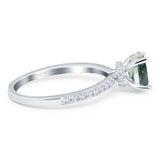 Vintage Style Oval Natural Stone Ring
