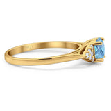 Art Deco Round Natural Stone Wedding Ring