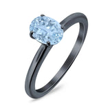 Art Deco Oval Natural Stone Solitaire Ring