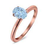 Art Deco Oval Natural Stone Solitaire Ring