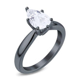 Pear Teardrop Natural Stone Cathedral Ring