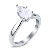 Pear Teardrop Natural Stone Cathedral Ring