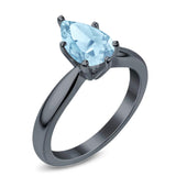 Pear Teardrop Natural Stone Cathedral Ring