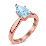 Pear Teardrop Natural Stone Cathedral Ring