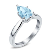Pear Teardrop Natural Stone Cathedral Ring