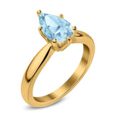 Pear Teardrop Natural Stone Cathedral Ring