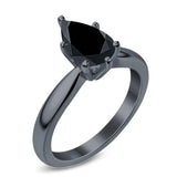 Pear Teardrop Natural Stone Cathedral Ring
