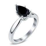 Pear Teardrop Natural Stone Cathedral Ring