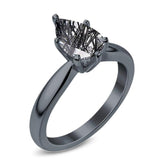 Pear Teardrop Natural Stone Cathedral Ring