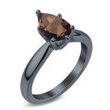 Pear Teardrop Natural Stone Cathedral Ring
