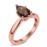 Pear Teardrop Natural Stone Cathedral Ring