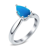 Pear Teardrop Natural Stone Cathedral Ring