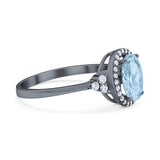 Art Deco Oval Natural Stone Wedding Ring