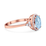 Art Deco Oval Natural Stone Wedding Ring