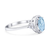Art Deco Oval Natural Stone Wedding Ring