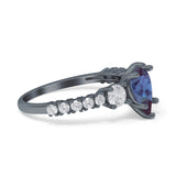 Pear Teardrop Natural Stone Trellis Ring