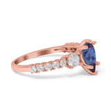 Pear Teardrop Natural Stone Trellis Ring