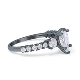 Pear Teardrop Natural Stone Trellis Ring