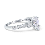 Pear Teardrop Natural Stone Trellis Ring