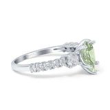 Pear Teardrop Natural Stone Trellis Ring